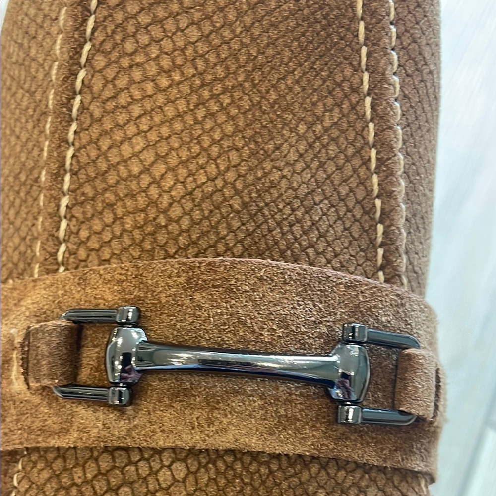 Steve Madden Brown Suede Loafers with Horsebit Detail - Picture 3 of 15